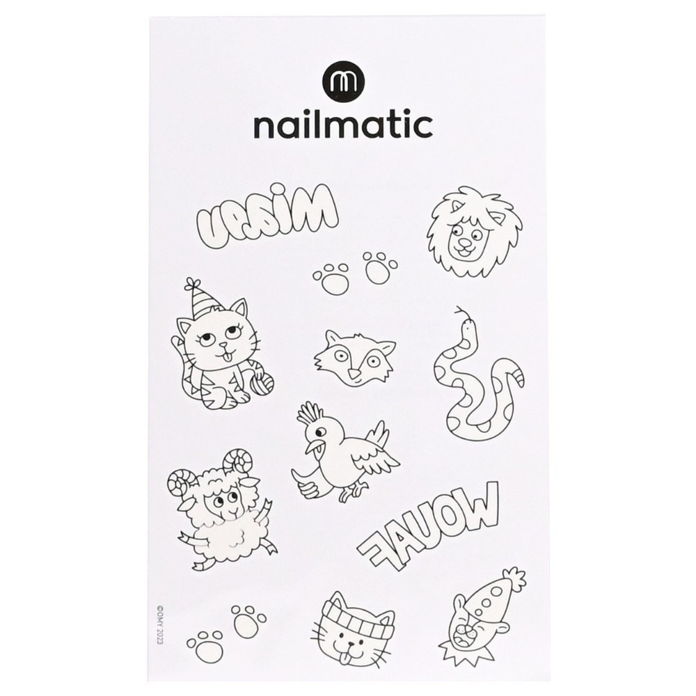 Pobarvanka za tetovaže Nailmatic - živali