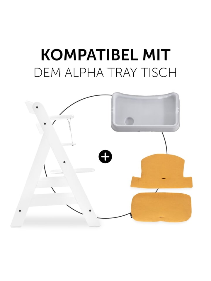 Hauck Sitzkissen / Hochstuhlauflage für Alpha Hochstuhl - in orange,gelb günstig kaufen onesize