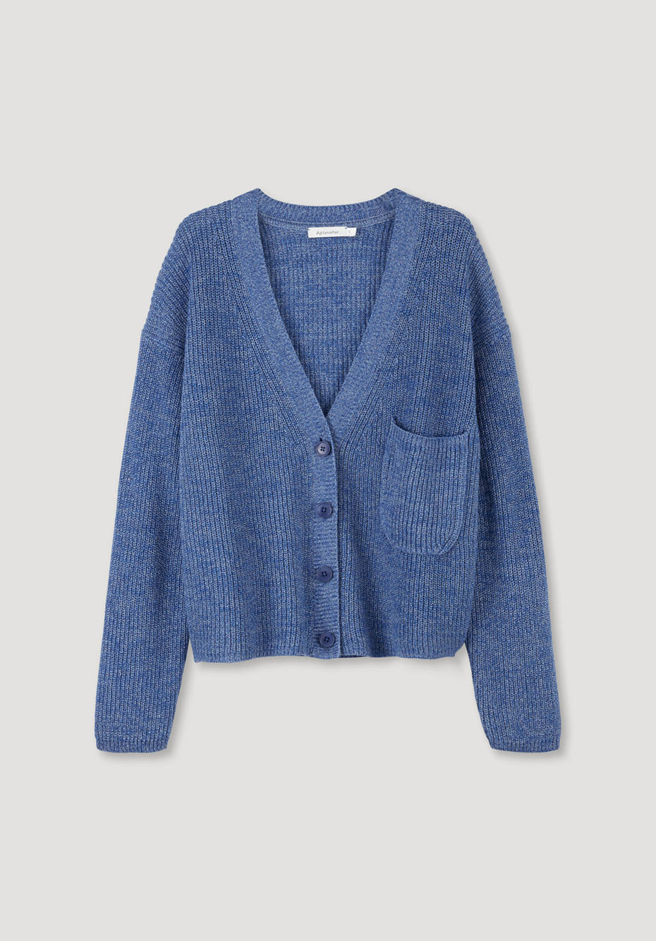 Cardigan aus Bio-Baumwolle mit Leinen