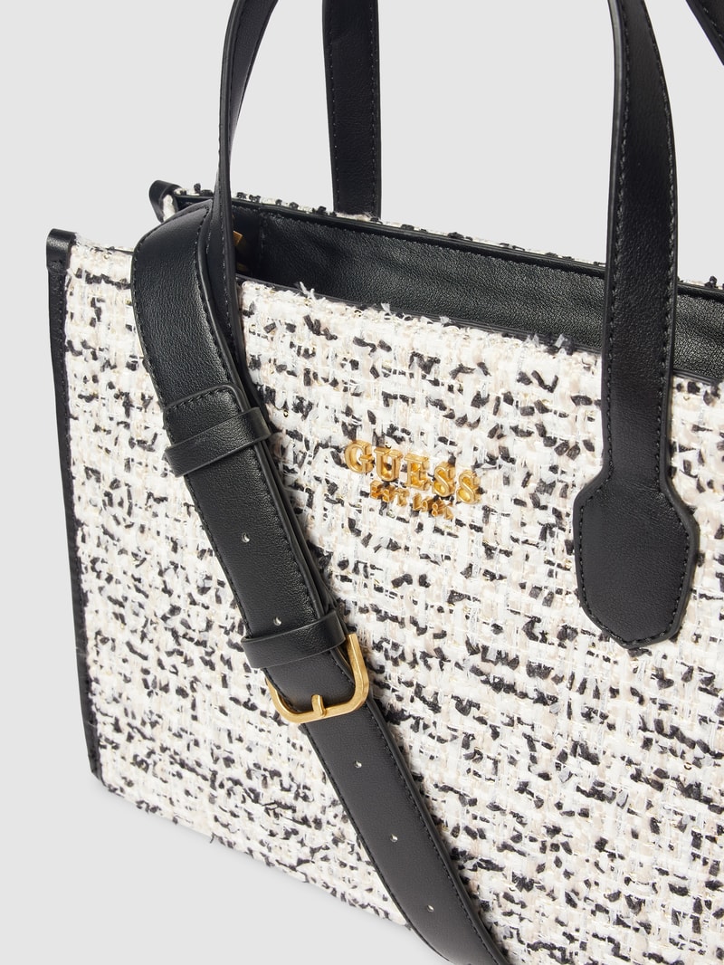 Handtasche in Flecht-Optik Modell 'SILVANA' in weiß