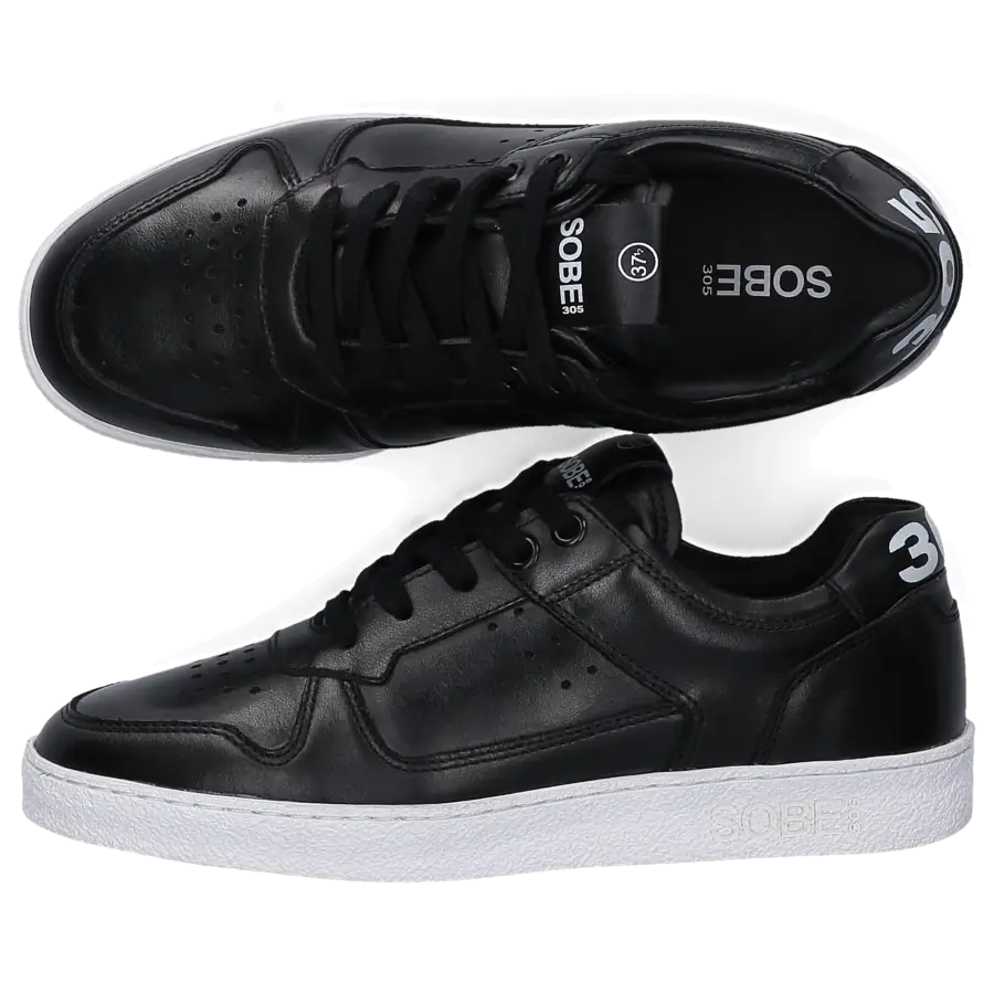 305 SOBE - Sneaker low DELANO Kalbsleder - schwarz