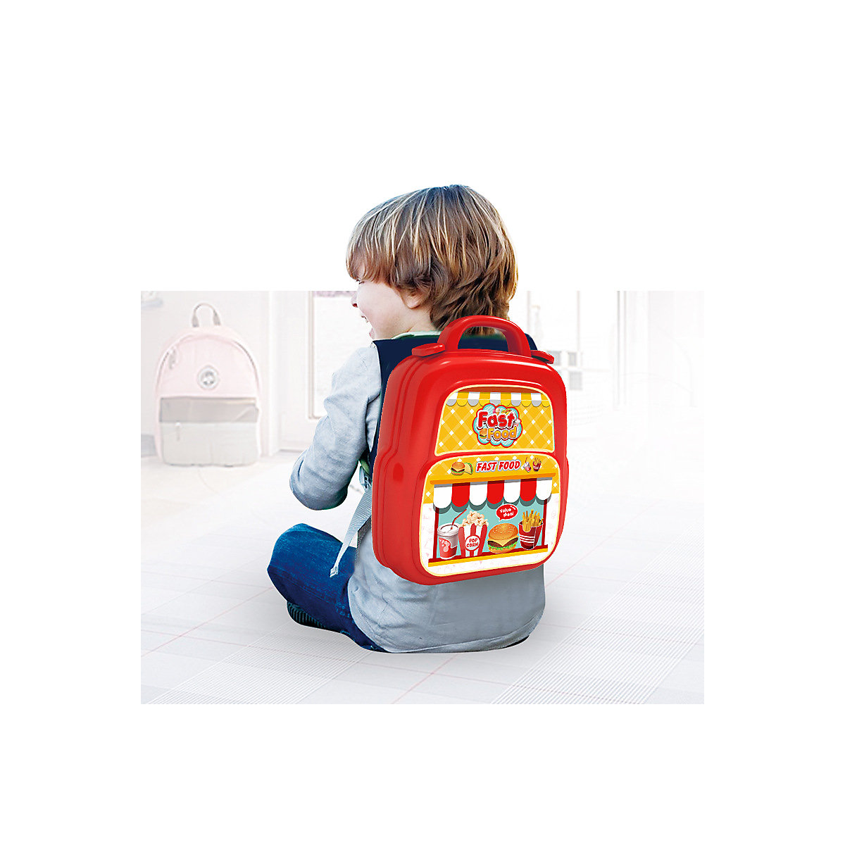 Rucksackspielzeug für Kinder Simulations-Spielhaus-Set