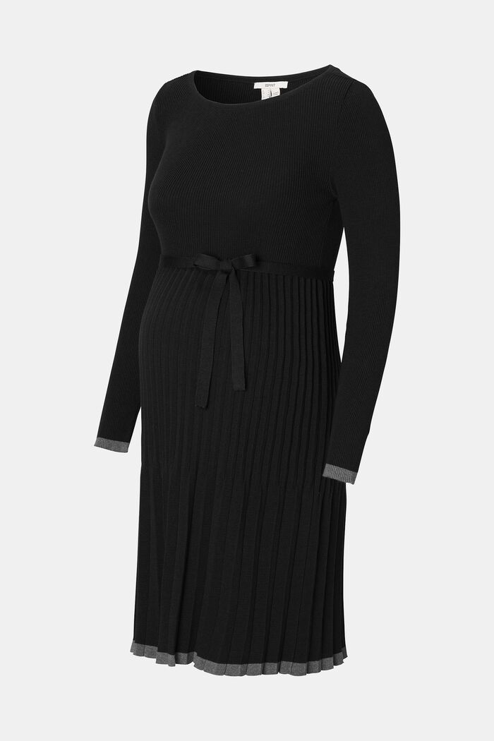 Plissiertes Strickkleid, Bio-Baumwolle