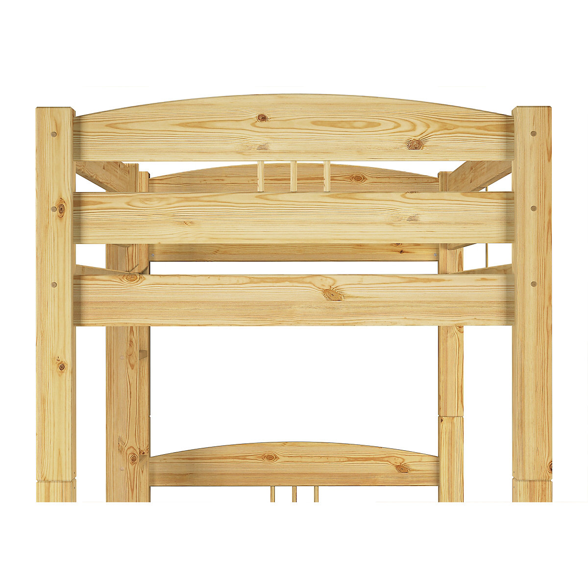Stockbett 90x200 Kiefer massiv mit Rollrost