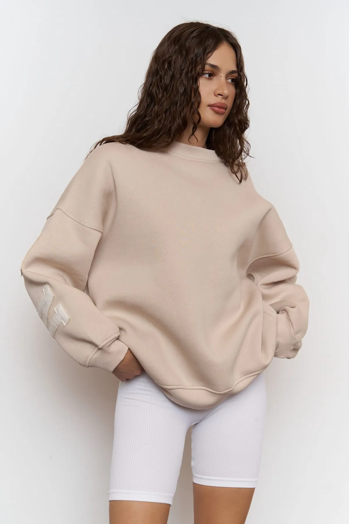 MAİ COLLECTİON  Saddle Mcllctn Bone Oversize-Sweatshirt