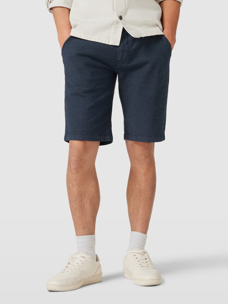 Bermudas mit Stoffgürtel Modell 'NEBRASKA' in dunkelblau