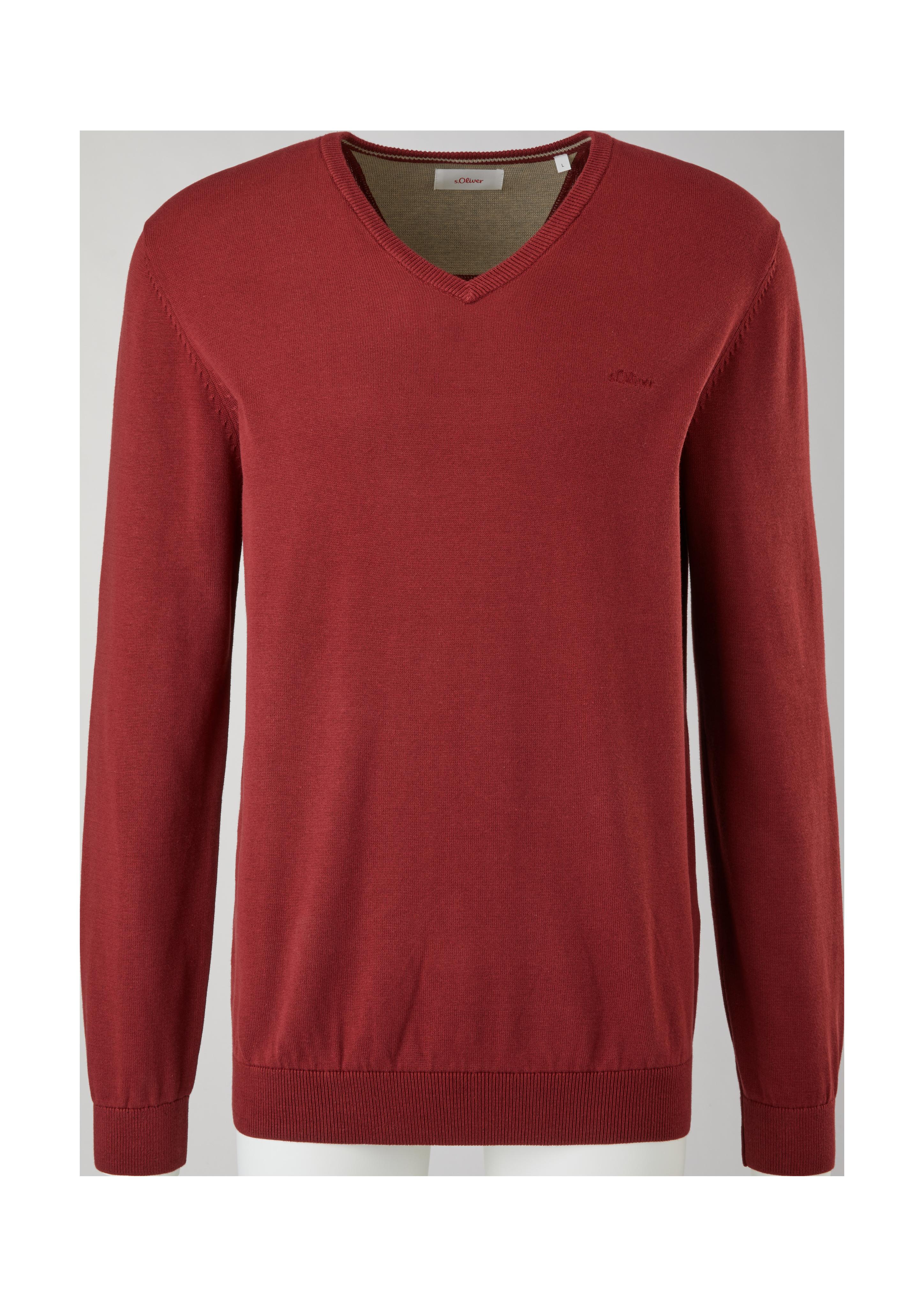Feinstrickpulli mit V-Ausschnitt  03.899.61.7623-3877