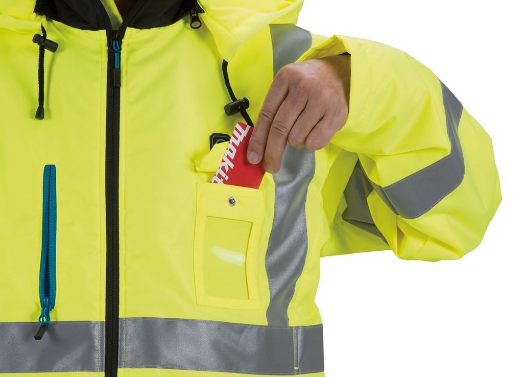 Vestă de siguranță încălzită Makita DCJ206Z2XL 2XL 14.4-18 V fără baterie și încărcător