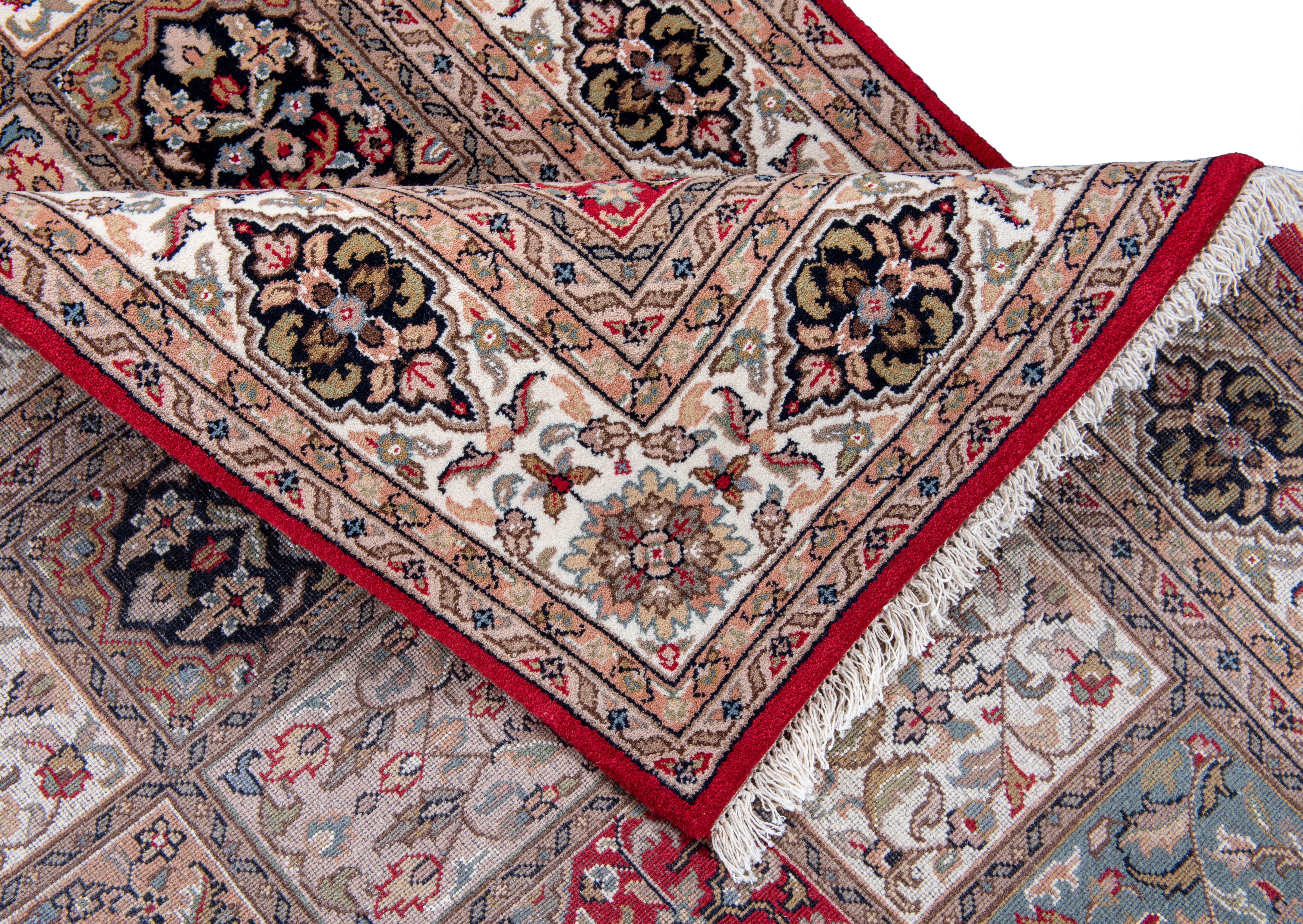 Orientteppich Benares Bachtiari, THEKO, rechteckig, Höhe: 12 mm, reine Wolle, handgeknüpft, mit Fransen