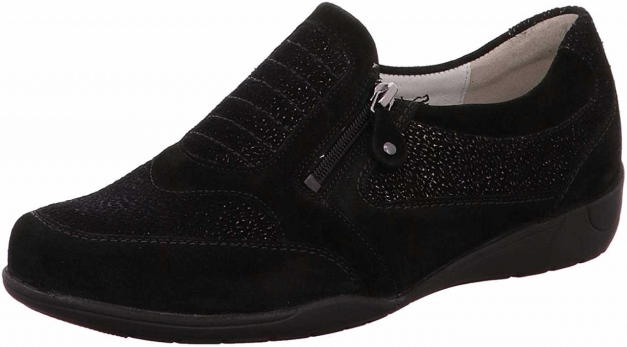 WALDLÄUFER Sportliche Slipper schwarz