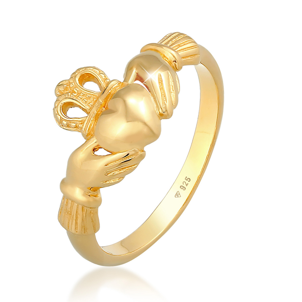 Elli Elli Bague Femmes Claddagh Coeur Couronne en Argent Sterling 925 Bague