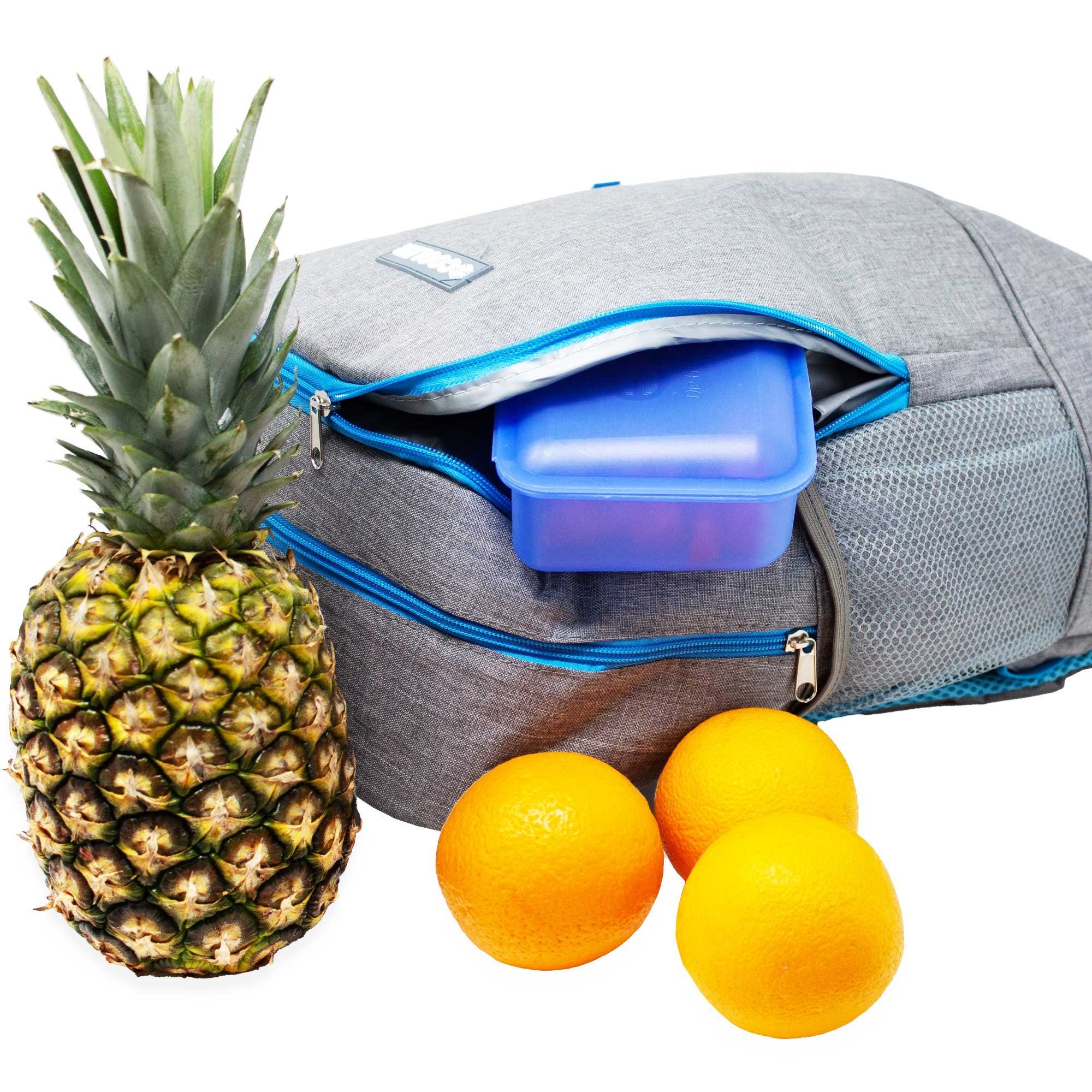ToCi Kühltasche Kühlrucksack 16 Liter Rucksack Isoliert Kühltasche Thermo Kühlbox Grau