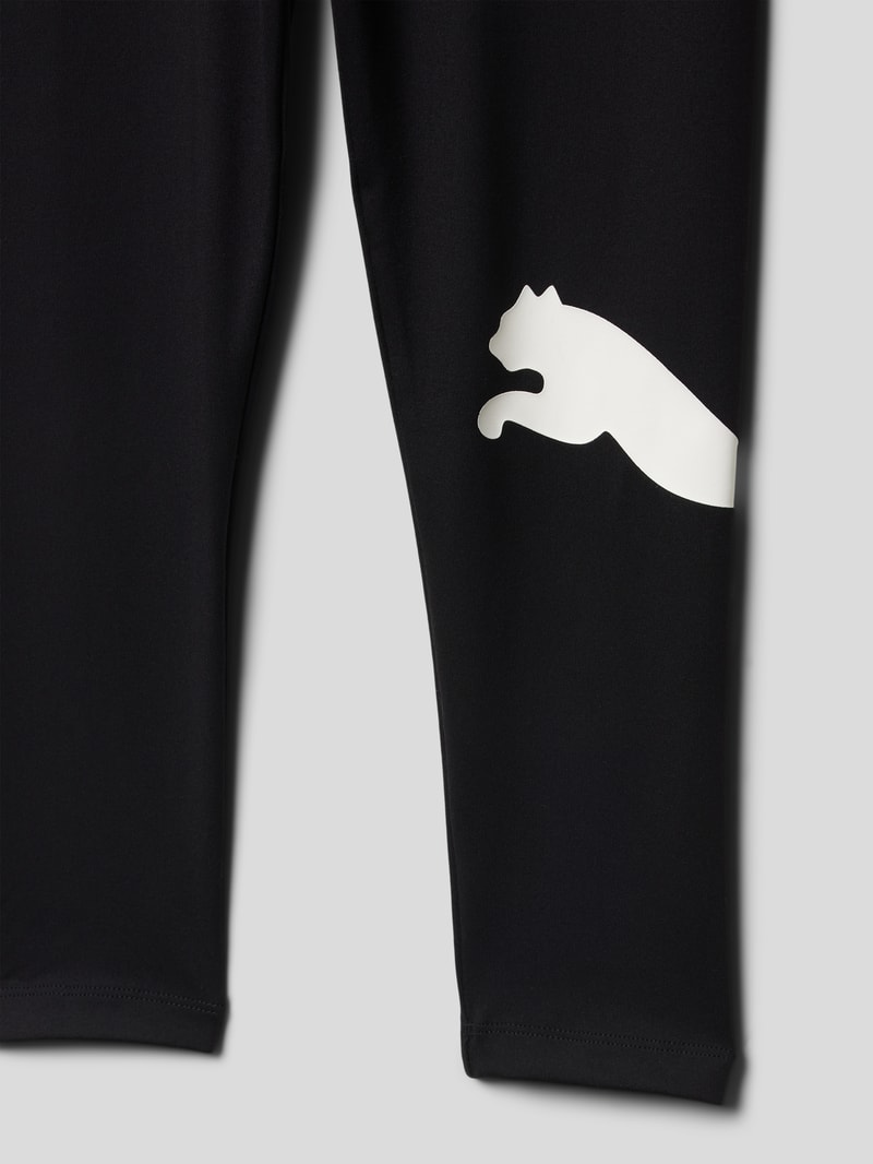 Leggings mit Motiv-Print in schwarz