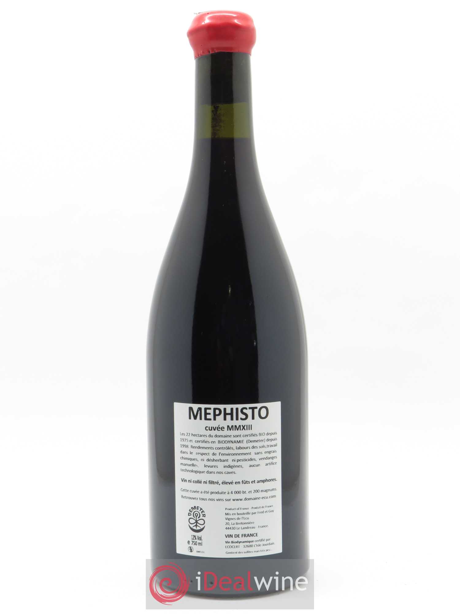 Vin de France Méphisto L'Ecu (Domaine de)  2013 - Lot de 1 Bouteille