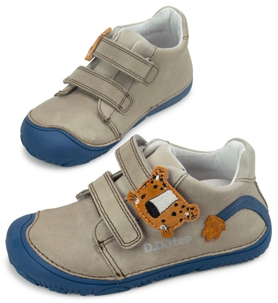 DD Step ~ Leder MidCut Klettschuh ~ Grey Leo