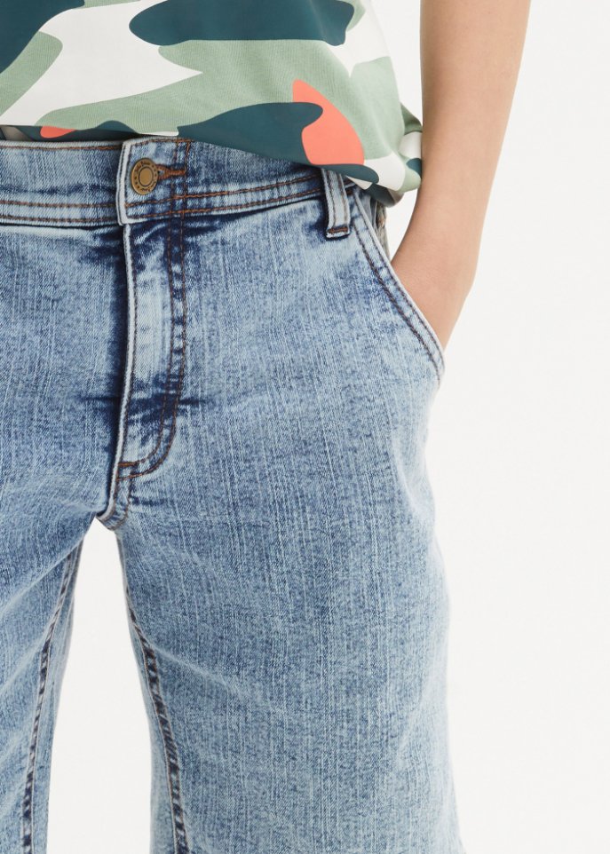 Jungen Baggy Shorts, Hellblau Denim