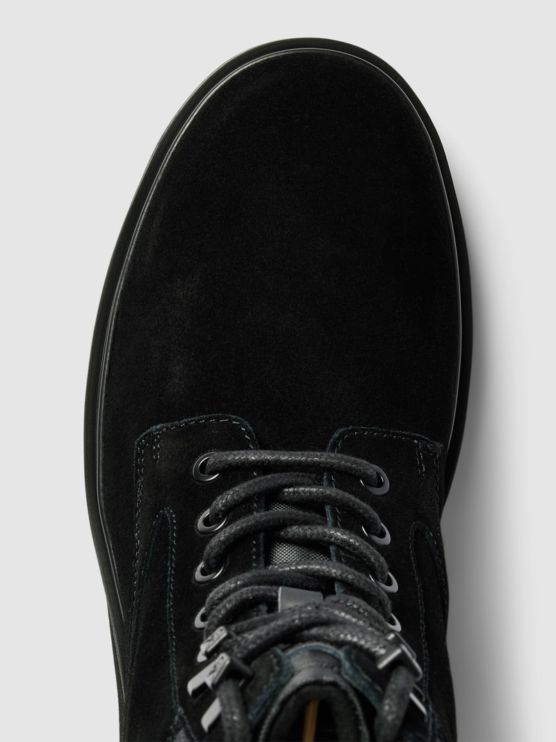 Schnürboots aus Leder-Mix Modell 'EVA' in black