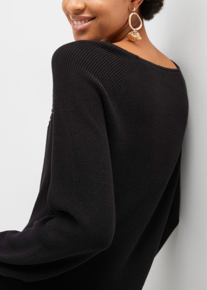 Strickkleid, Spitze
