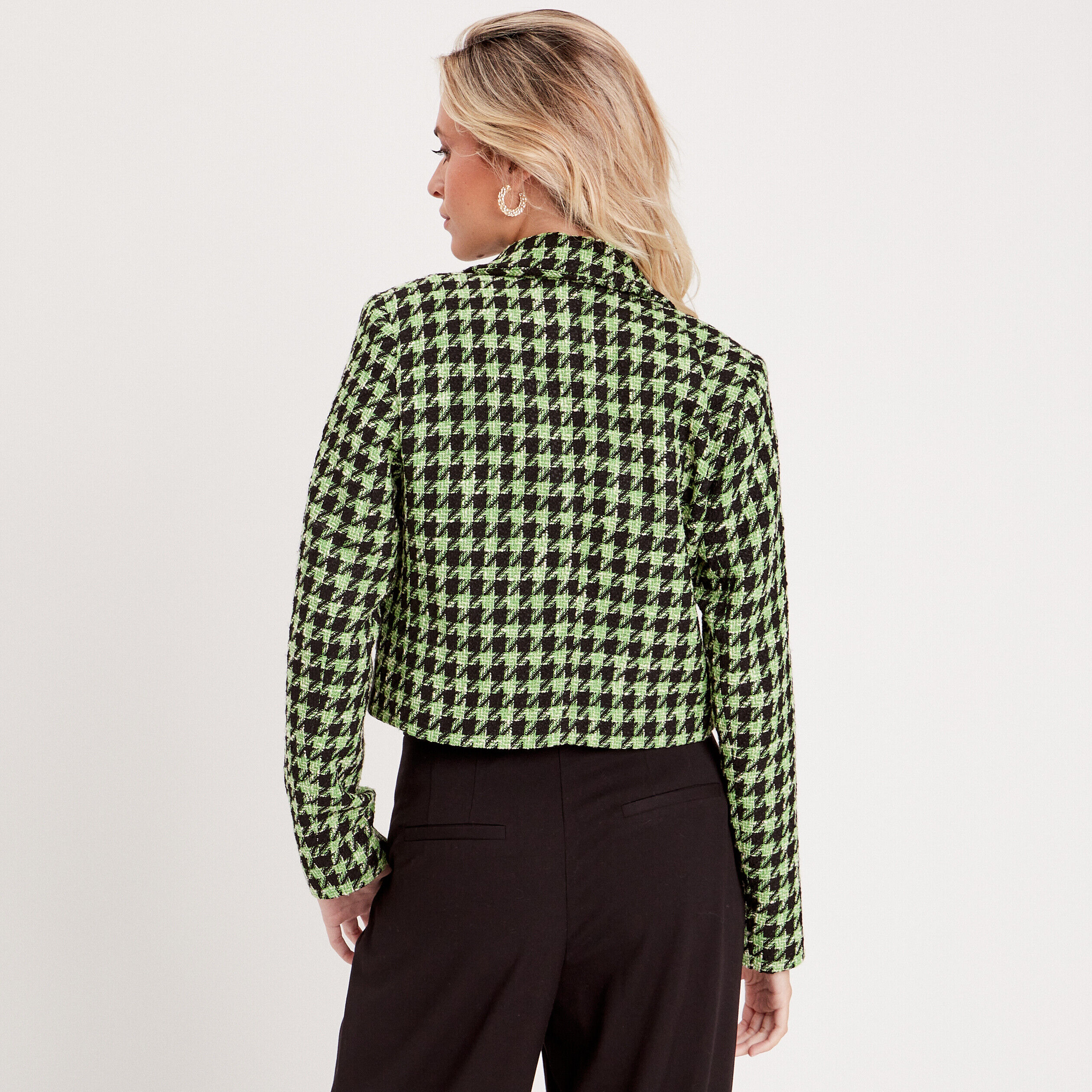 Veste droite avec boutons noir femme | Cache Cache
