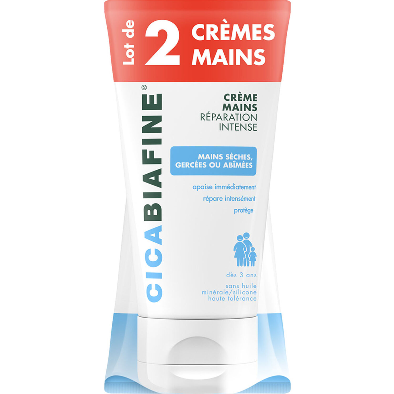 Cicabiafine Crème mains CICABIAFINE® Duo Crème Mains Réparation Intense 2 x 75ml