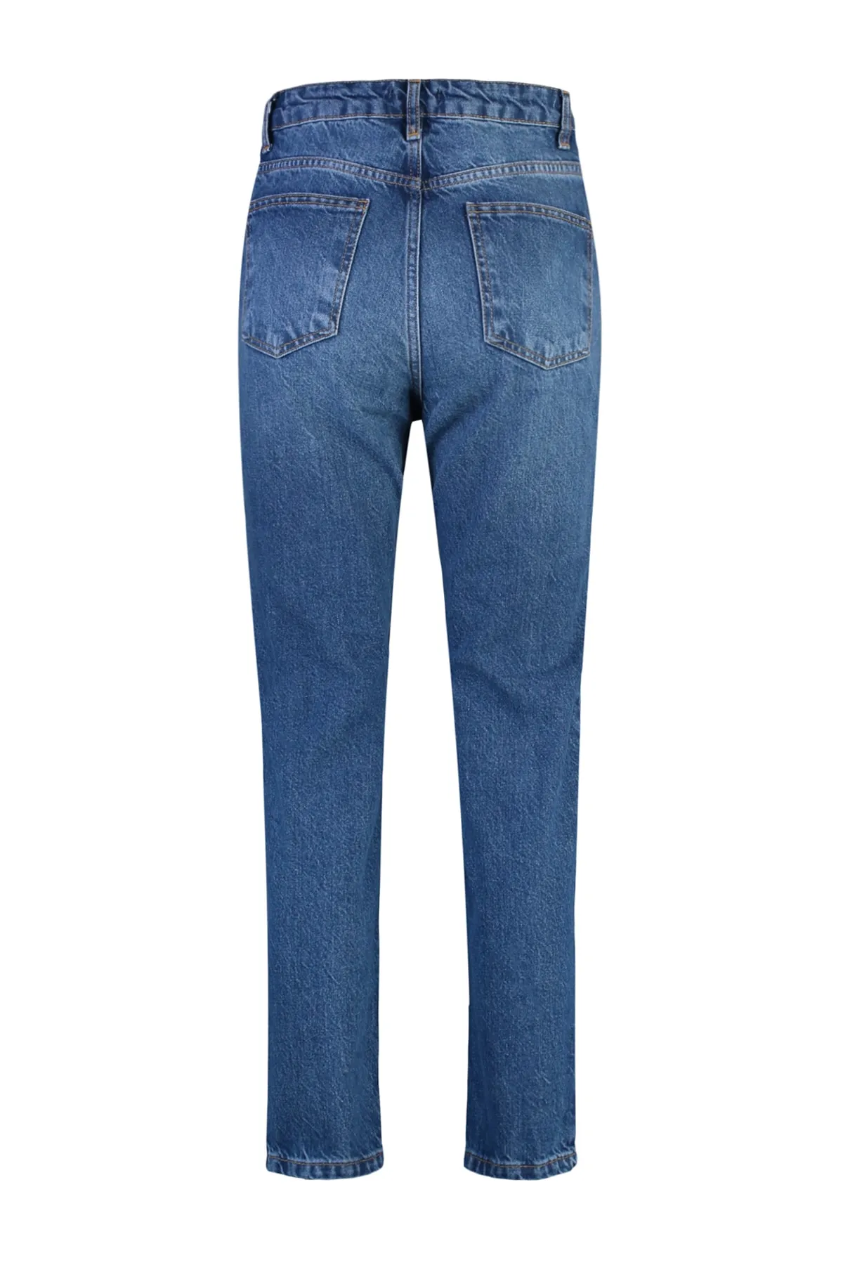 Trendyol Collection  Blaue, nachhaltigere High Bel Mom Jeans TWOAW23JE00369