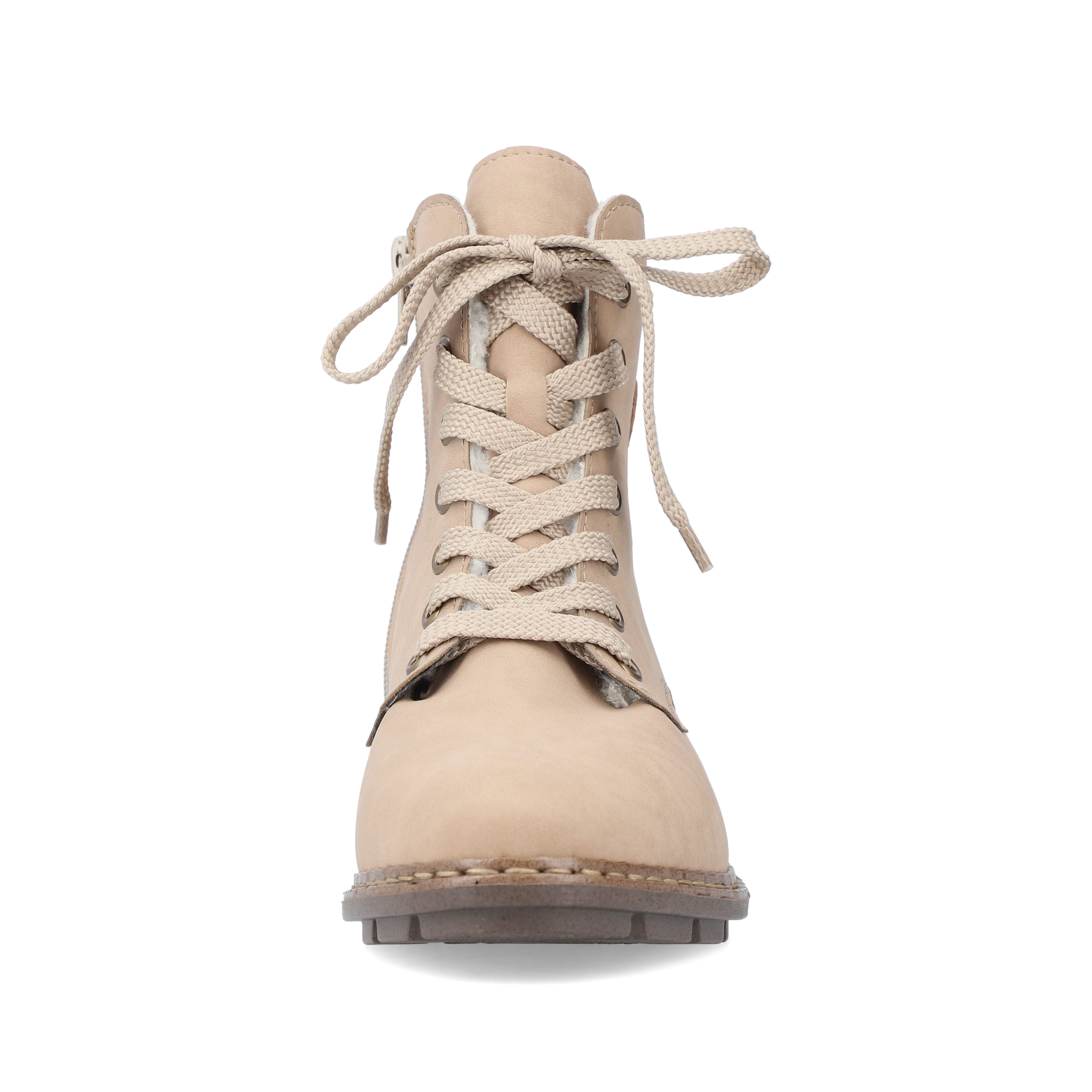 Rieker Damen Schnürstiefel sandbeige