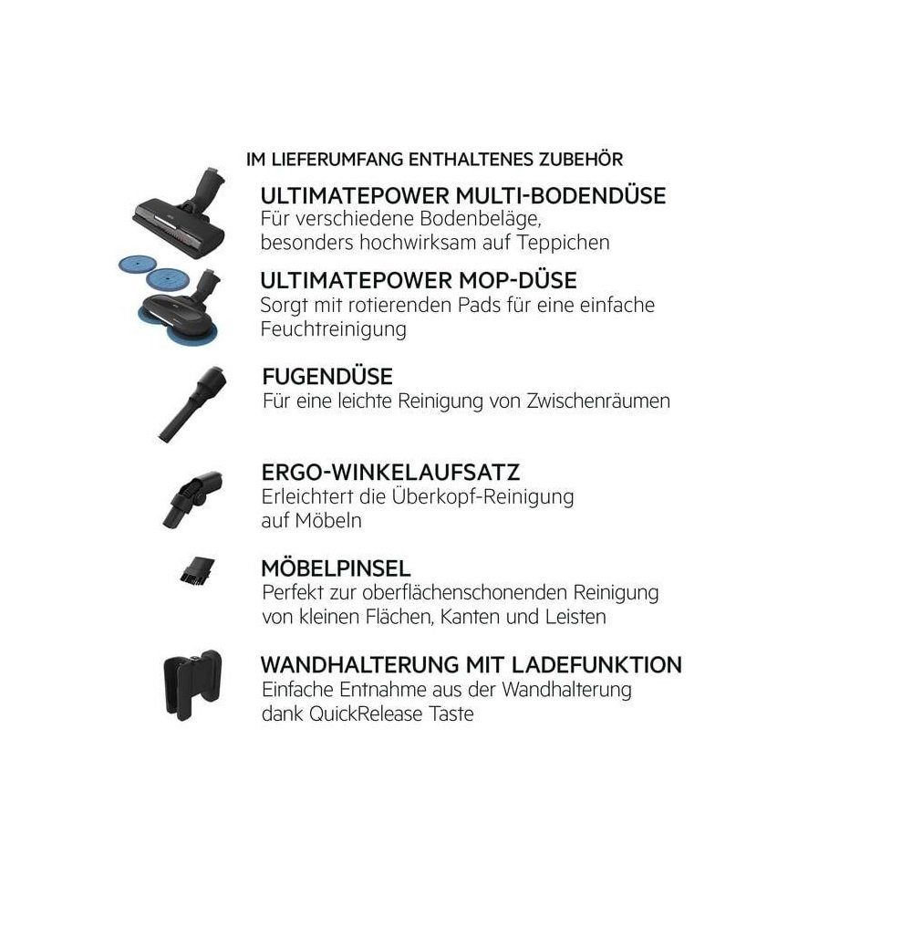 AEG Akku-Bodenstaubsauger AP71B14WET HYGIENIC 7000, beutellos, Digitale Anzeige mit Informationen zum Filter, Akku- und Gerätestatus