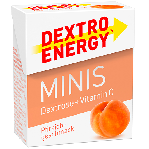 DEXTRO ENERGY Minis Dextrose Pfirsich   Vitamin C  1 St