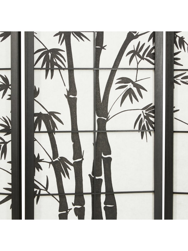 Homestyle4u 4-tlg. Paravent in Schwarz 176x179 günstig kaufen onesize
