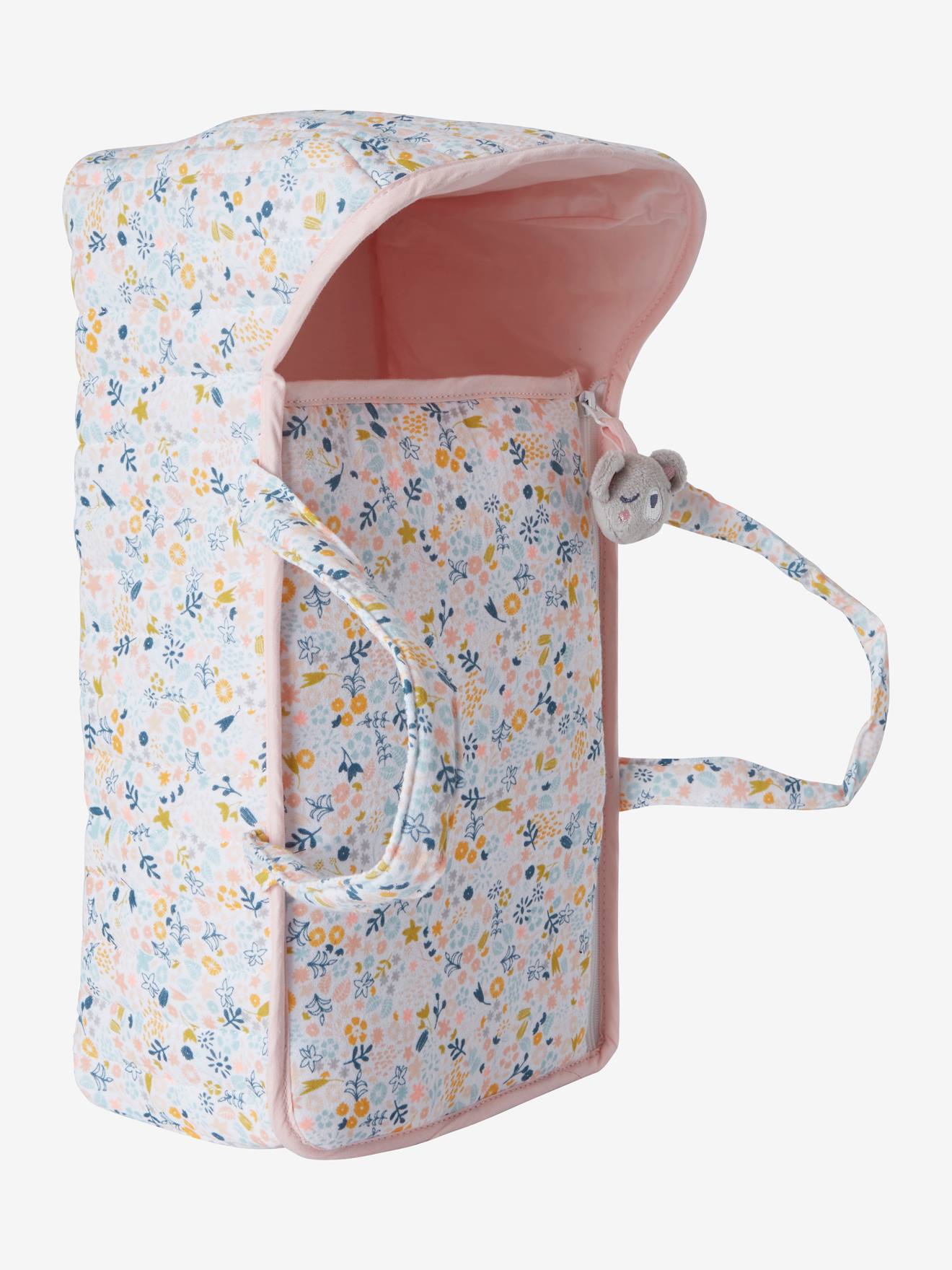 Couffin poupon en gaze de coton rose