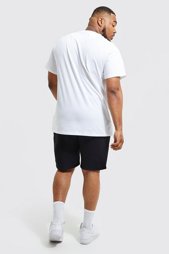 Plus Jersey Shorts mit Man-Kordelzug
