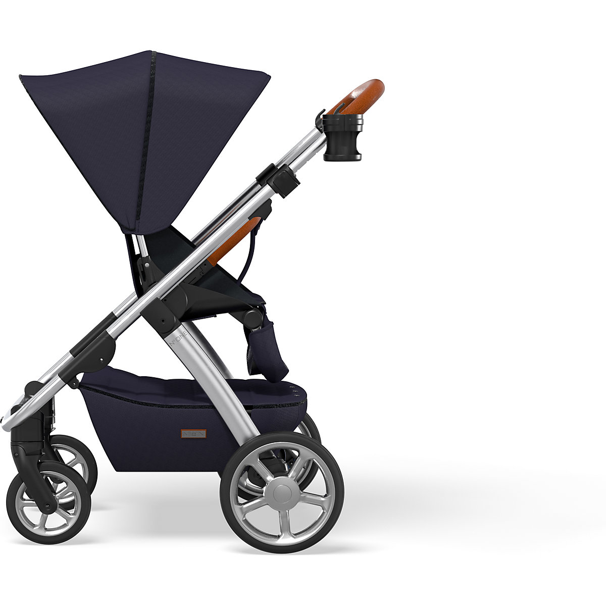 Kombi Kinderwagen N° ONE, navy  original WF , graues Gestell