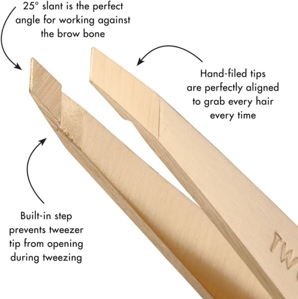 Tweezerman Slant Tweezer - Schräge Pinzette, Champagne Pinzette