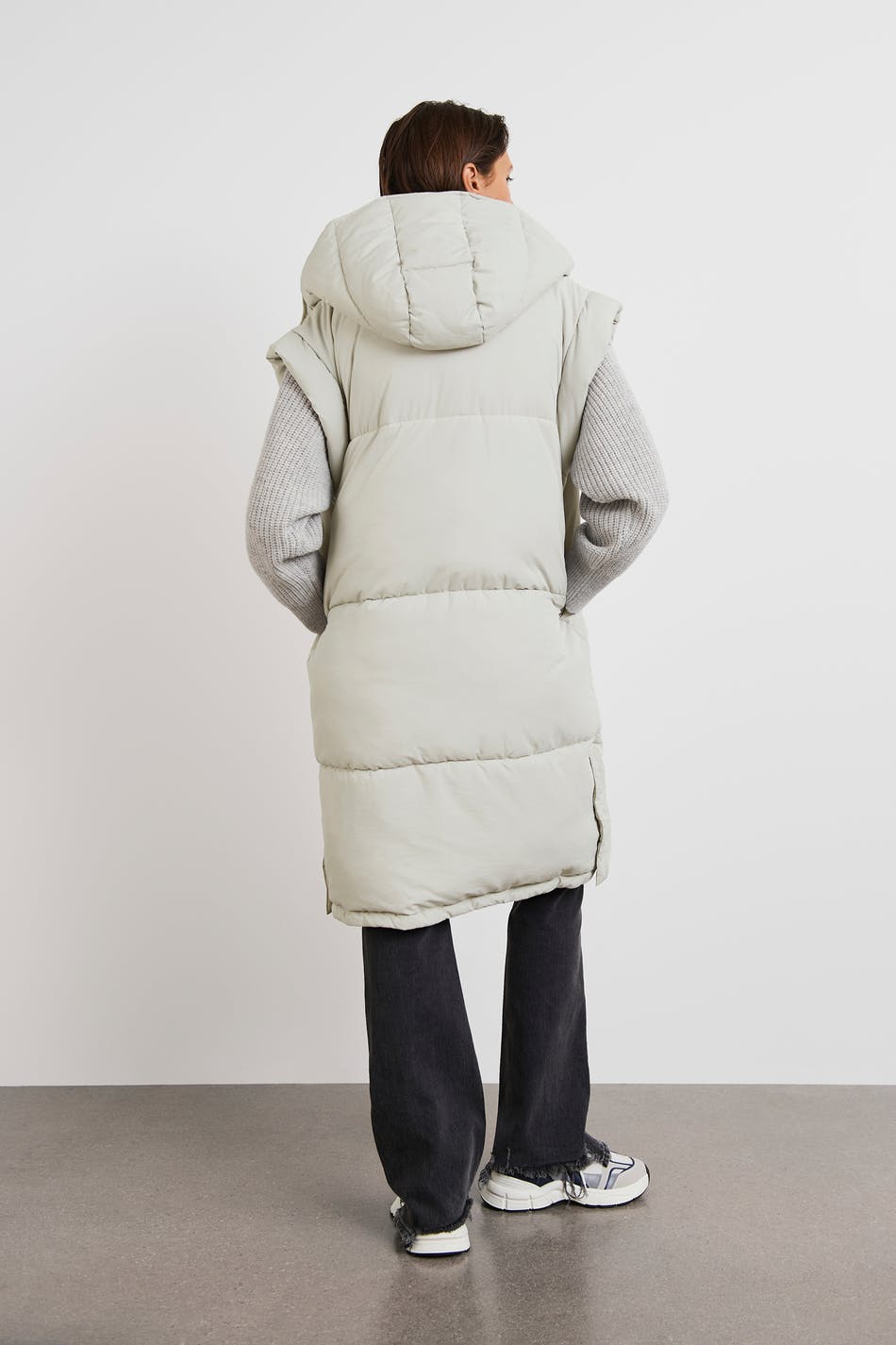 Cilla long puffer vest
