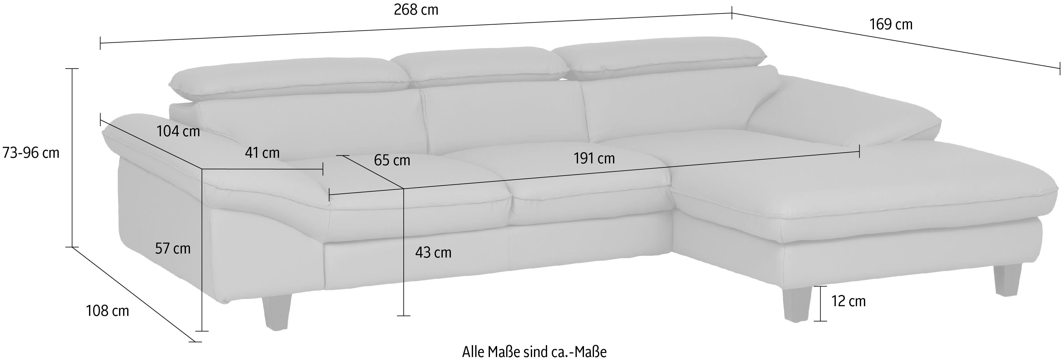 Home affaire Ecksofa Pilot, wahlweise mit Bettfunktion und Bettkasten