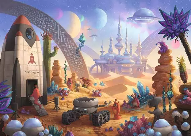 Kinderpuzzle ab 9 Jahren - Die Weltraummission - 368 Teile