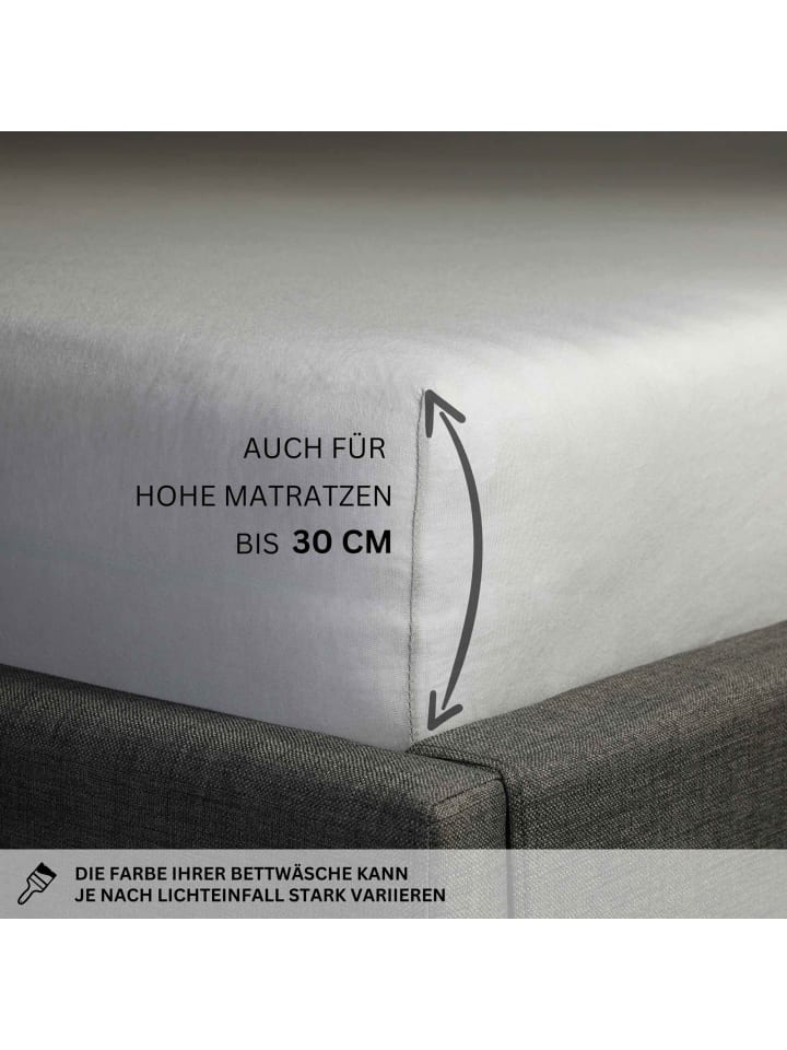 ESPRIT Spannbettlaken PREMIUM in Grau günstig kaufen