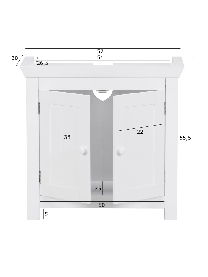 KADIMA DESIGN Design Waschbeckenunterschrank WL1.350 Badunterschrank mit 2 Türen günstig kaufen onesize