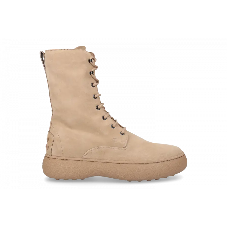 Tod's - Stiefeletten W09J0 Veloursleder - beige