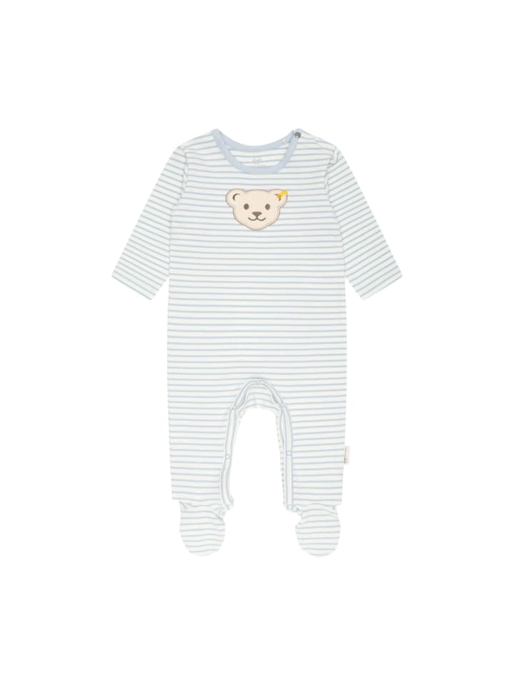 Steiff Strampler in Hellblau/Weiß günstig kaufen