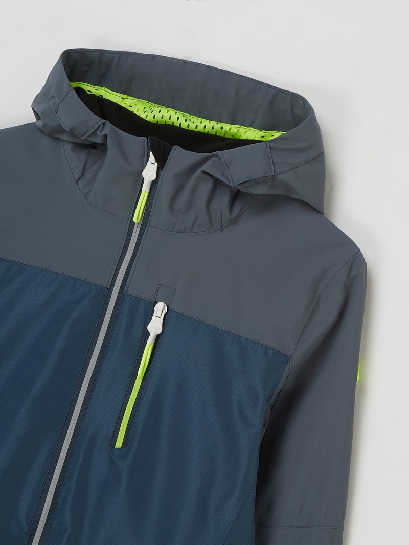 Jacke mit Kapuze - wasserabweisend in petrol