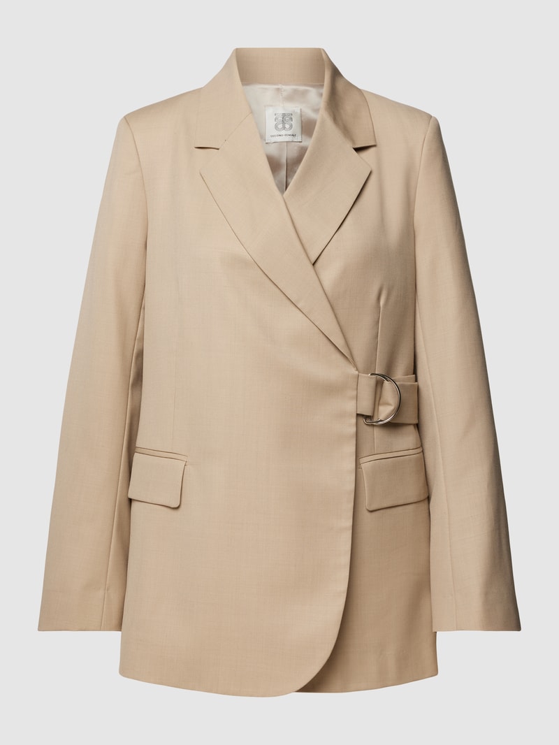 Blazer mit Pattentaschen in beige