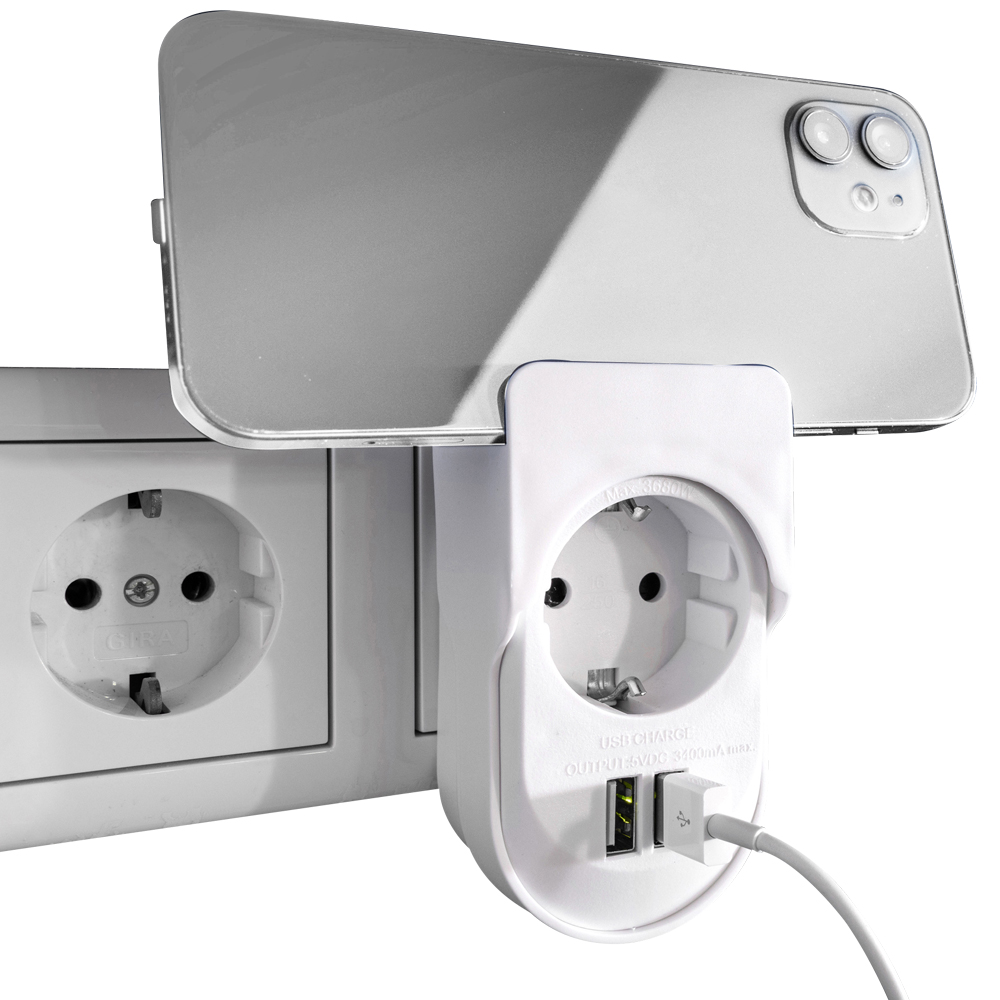 Powertec Electric Adapter mit Handyhalterung