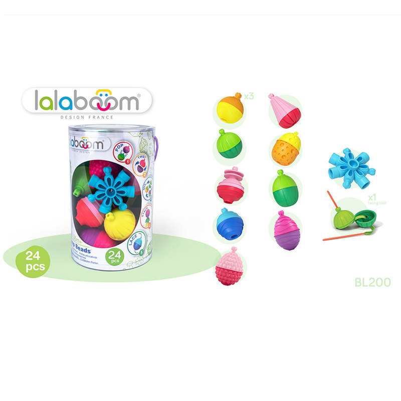 Baril de perles éducatives 24 pièces Lalaboom