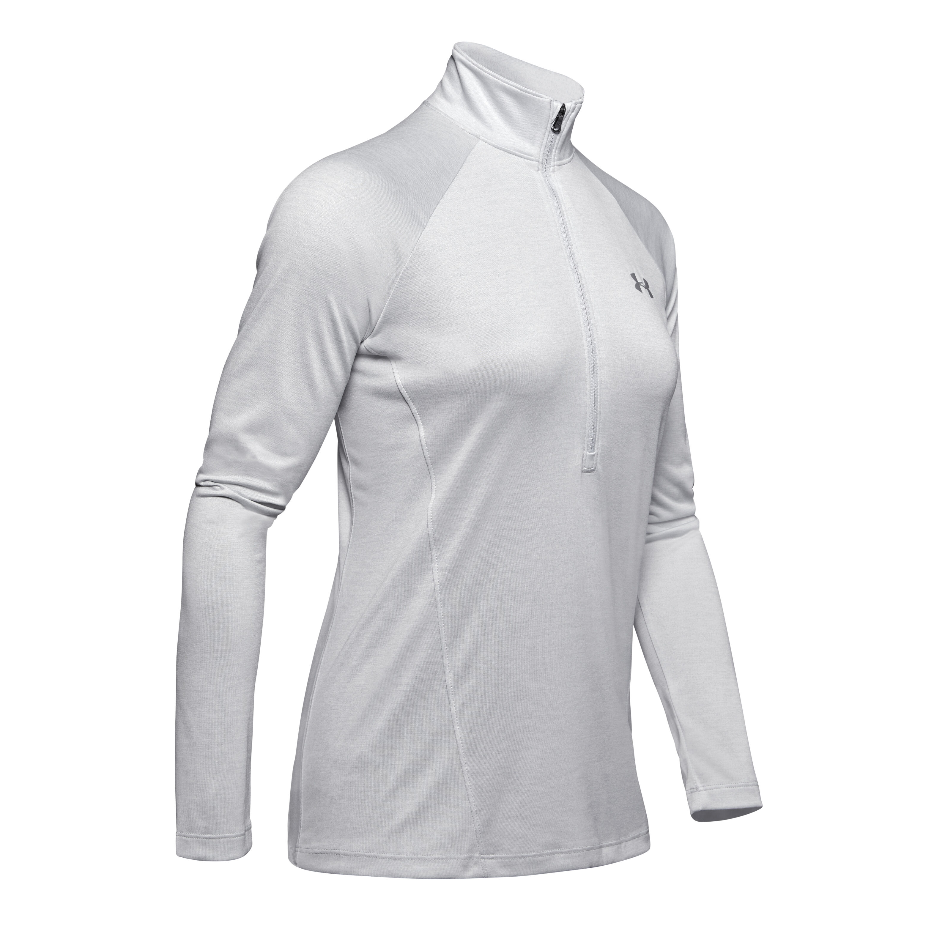 Tech Twist Half-Zip Longsleeve Damen - Hellgrau, Silber
