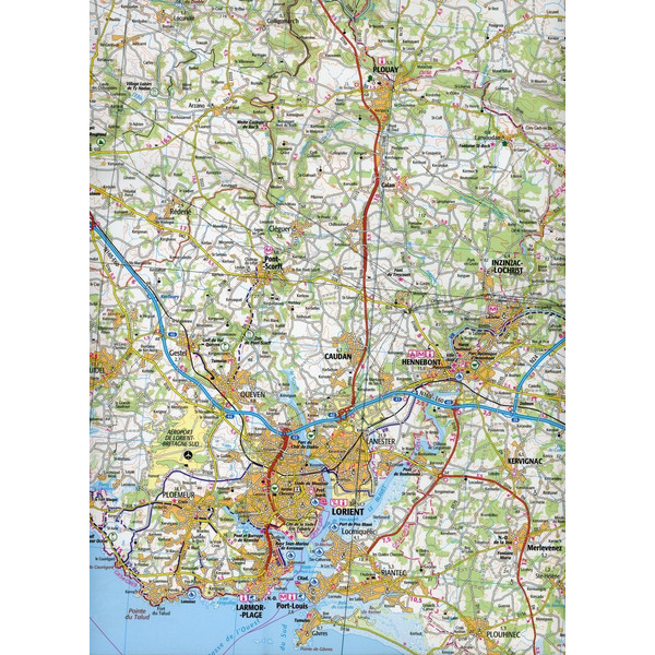 IGN 1:100 000 Vannes Lorient - Straßenkarte