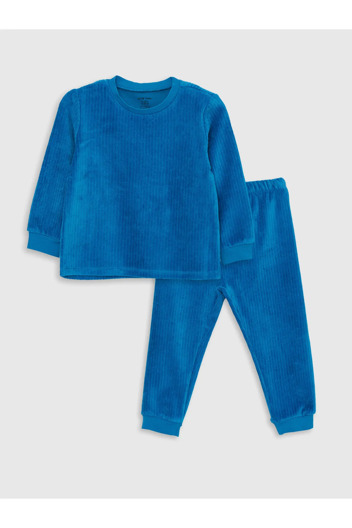 LC Waikiki  Langärmliges Basic-Pyjama-Set für Jungen aus Baumwolle mit Rundhalsausschnitt