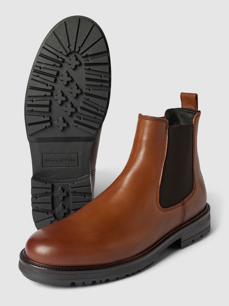Chelsea Boots aus Leder Modell 'RONY' in cognac