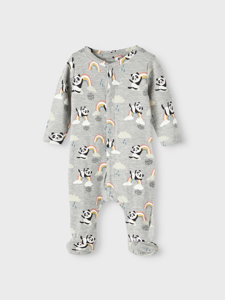name it Unisex Strampler 2er Pack mit Panda Design in Grau günstig kaufen