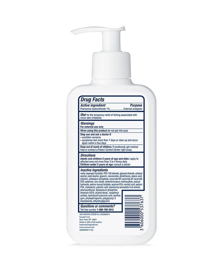 Lotion hydratante apaisante contre les démangeaisons Lotion anti-démangeaisons à base de chlorhydrate de pramoxine
